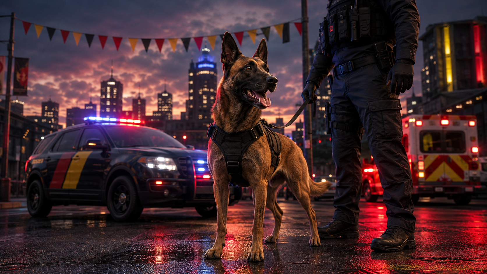 K9-hond met politie en ambulance in Ignite RP