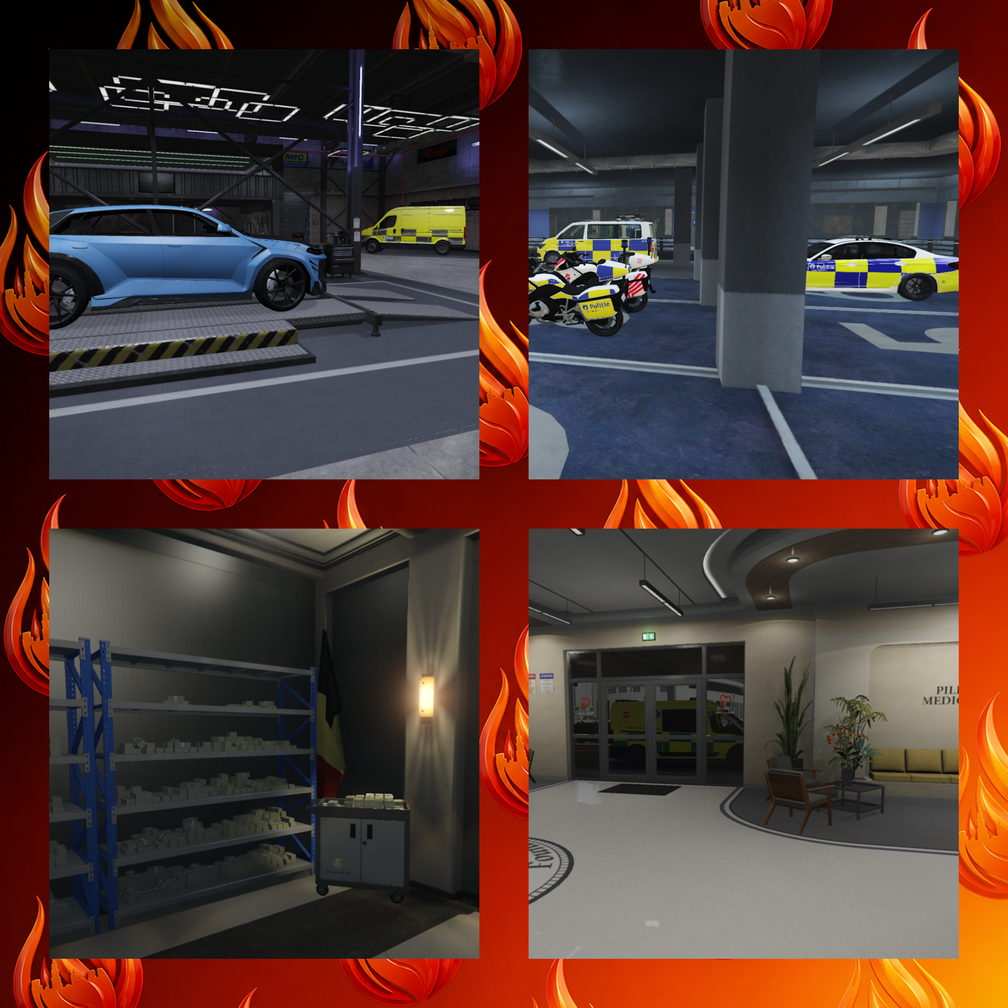 Voertuigen, hulpdiensten en locaties in Ignite RP