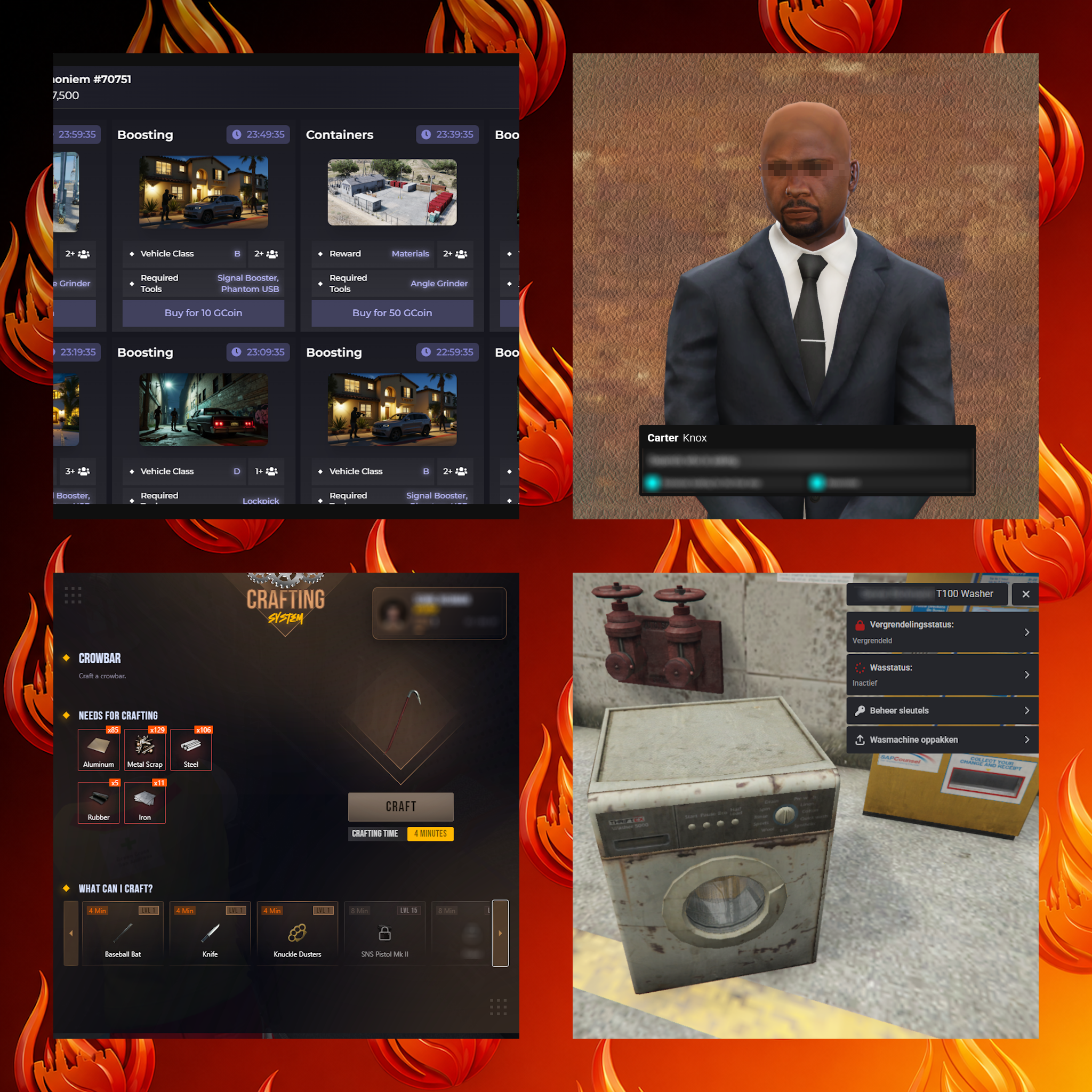 Missies, personages, crafting en jobs in Ignite RP