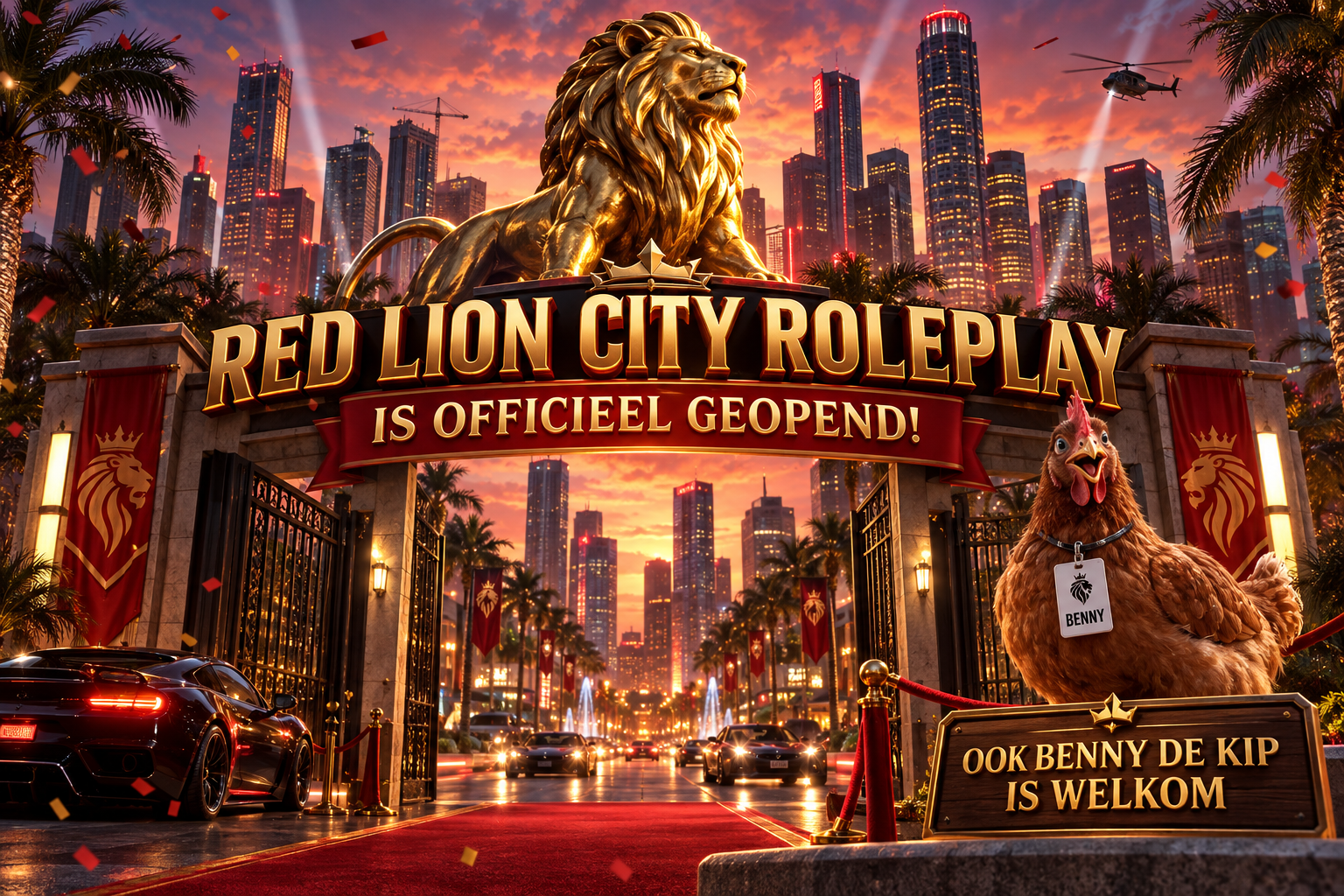 Red Lion City Roleplay is officieel geopend en ook Benny de Kip is welkom